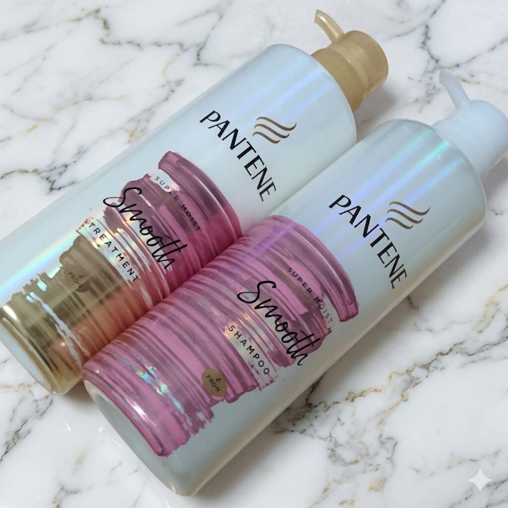 パンテーンスーパーモイストスムースのシャンプー＆トリートメント